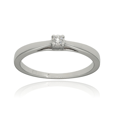 Fehér arany gyűrű 50-es méret (B49076)